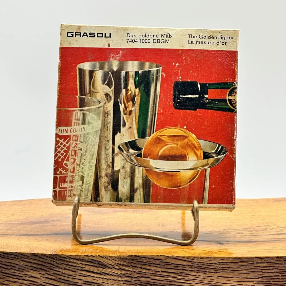 Grasoli The Golden Jigger Bar Measure in Original Box